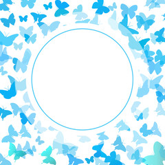 Abstract Butterfly Background. Vector illustration of blue butterflies.