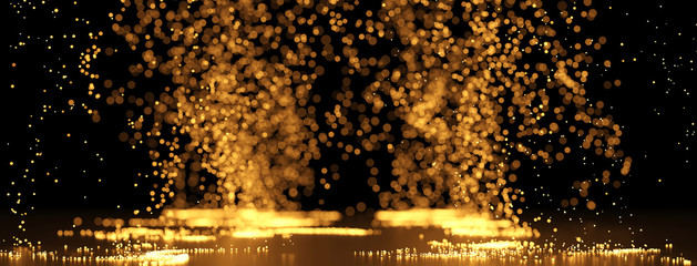 Bokeh Hintergrund mit Gold zu Weihnachten