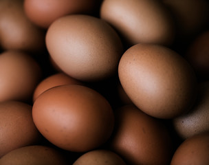 Aerial view of fresh hen eggs wallpaper