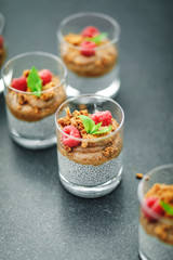 Homemade chia pudding vegan recipe