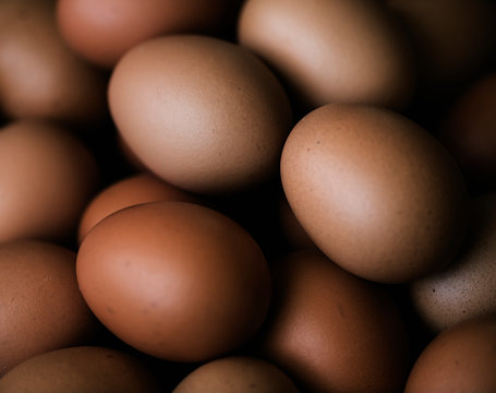 Aerial view of fresh hen eggs wallpaper