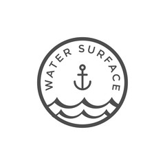 Water surface graphic design template vector illustration