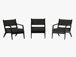 Fototapeta premium Three gray armchair 3d rendering