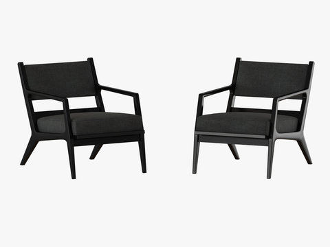 Two gray armchair 3d rendering