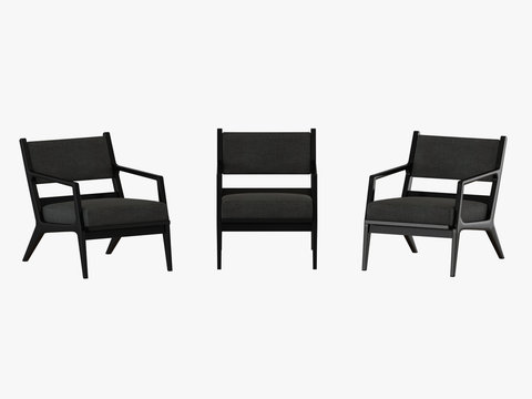 Three gray armchair 3d rendering