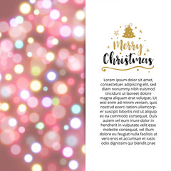 Merry Christmas and Happy New Year horizontal banner with garland for shop, signboard, website header