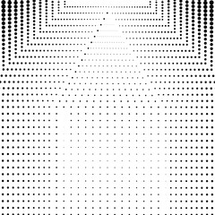 Abstract halftone pattern. Vector halftone dots background for design banners, posters, business projects, pop art texture, covers. Geometric black and white texture.