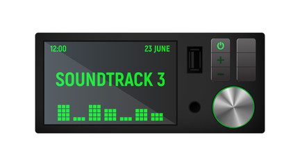 Music player in the car.