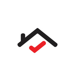 roof check mark symbol logo vector