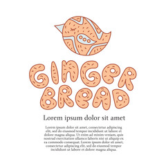 GINGER BREAD LOGO Bakery Vector Illustration Set for Business Brand Print, Greeting and Decoration