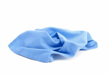 Fototapeta na wymiar Crumpled cloth isolated,domestic kitchen napking.