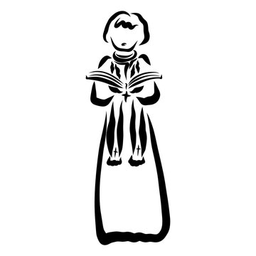 recommend clip art: Christian pastor with an open Bible in his hands, preaching