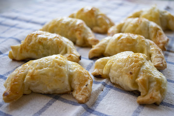 preparing homemade croissants