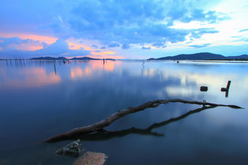 Beautiful sky at twilight time 