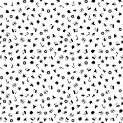 Seamless pattern for Christmas with elements Christmas. Beautiful pattern for a luxurious gift wrapping paper, t-shirts, greeting cards. Merry Christmas background. Vector illustration.