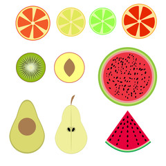 Flat fruit.
