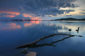 Beautiful sky at twilight time 