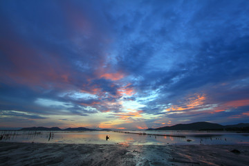 Beautiful sky at twilight time 