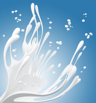 Splash milk abstract background 3d rendering