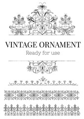 Vintage flourish ornament illustration
