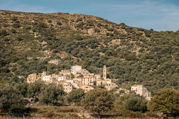 Fototapeta na wymiar Village of Avapessa in Balagne region of Corsica