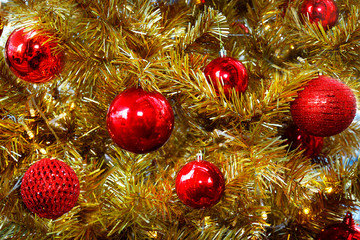Christmas's balls decoration in Christmas's tree	