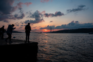 Sunset 15 Temmuz Bridge Istanbul