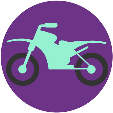 Motorcycle icon. Vector illustration of motorbike, bike, sport sign, symbol.