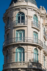 Fototapeta na wymiar Fragment of Art Nouveau architecture style of Lisbon city