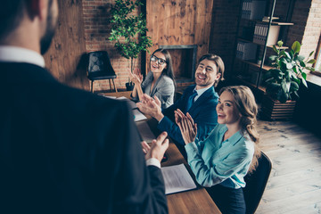 High angle view portrait of elegant classy beautiful cheerful em