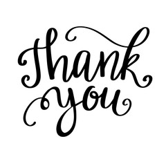 Tahnk you lettering quote.