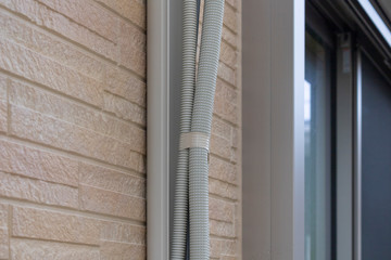 エアコンの配管の工事