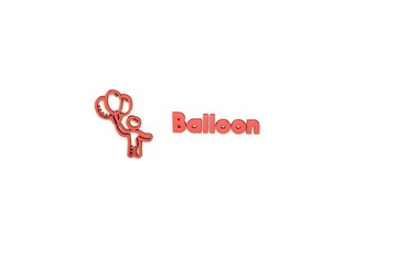 Text Balloon with red 3D illustration and light background