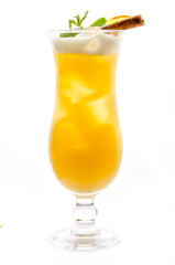 cocktail soft and long-drinks in front of white background