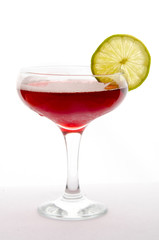 cocktail soft and long-drinks in front of white background