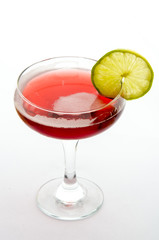 cocktail soft and long-drinks in front of white background