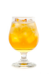 cocktail soft and long-drinks in front of white background