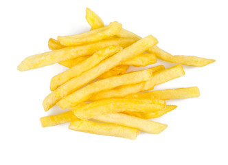 french fries isolated on white