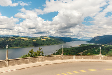 Overlook view of the Columbia River gorge