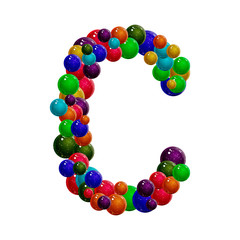 Letter C. Alphabet. Vector.