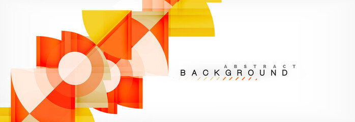 Trendy circles composition geometric background