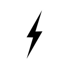 lightning Icon vector. Simple flat symbol. Perfect Black pictogram illustration on white background