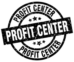 profit center round grunge black stamp