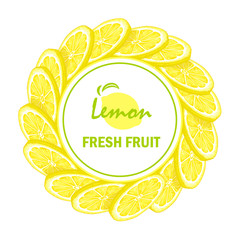 lemon vector frame, vector illustration isolated on white background, line art decorative lemon frame for design cosmetic, natural medicine, herbal tea, food menu