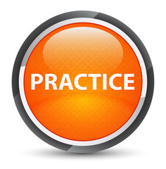Practice galaxy orange round button
