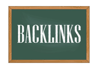 Fototapeta premium Backlinks chalkboard notice Vector illustration for design