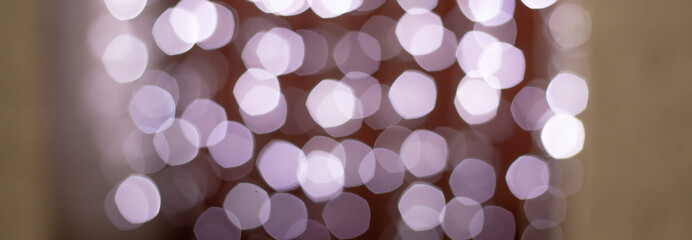 Bokeh Christmas background of abstract Christmas decoration with blue light and white glitter