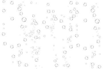Realistic soap bubbles set isolated on the white background.