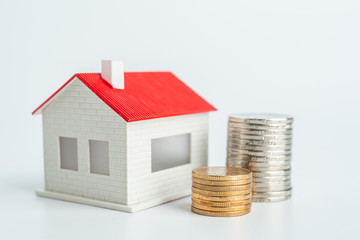 Save money to buy a house / house model and RMB