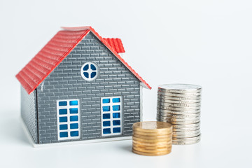 Save money to buy a house / house model and RMB
